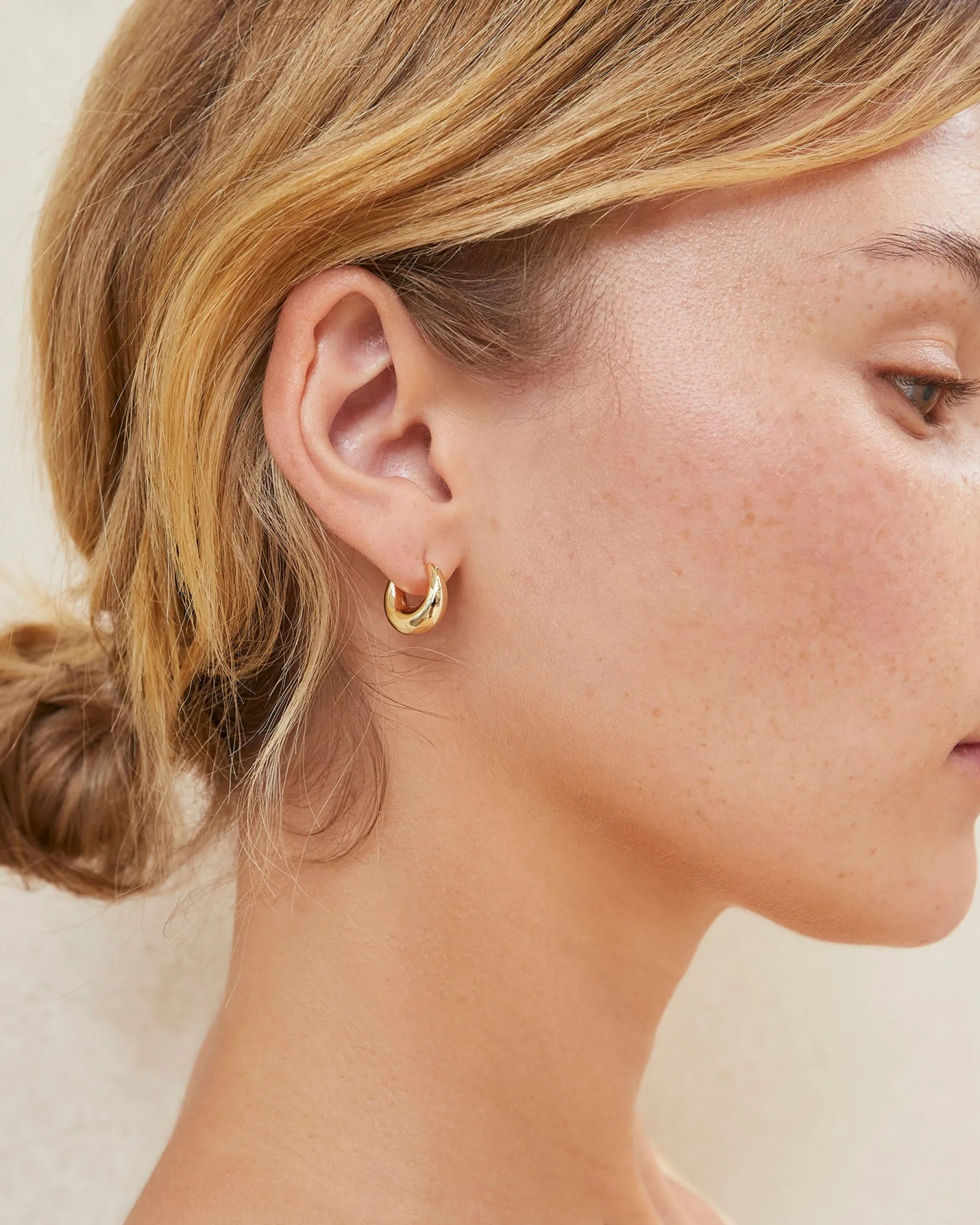 Loeffler Randall Adeline Gold Mini Dome Hoop Earring| Jewelry