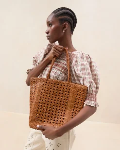 Loeffler Randall Angelo Timber Woven Leather Tote| Totes