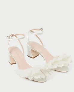 Loeffler Randall Aria Pearl Organza Heeled Sandal| SOMETHING BLUE|FOR THE BRIDE