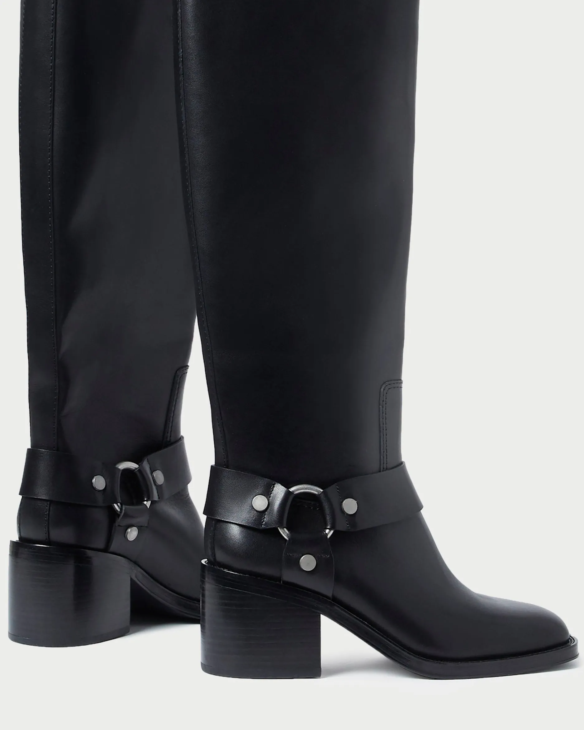 Loeffler Randall Audrey Black Tall Engineer Boot| Boots