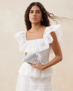 Loeffler Randall Bailey Blue/Crystal Dome Clutch| SOMETHING BLUE|FOR THE GUESTS