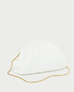 Loeffler Randall Bailey Natural/Crystal Dome Clutch| Event Essentials|Vacation Shop