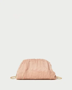 Loeffler Randall Bailey White Pleated Dome Clutch| SOMETHING BLUE|Event Essentials