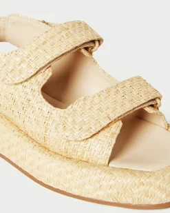 Loeffler Randall Blaise Raffia Platform Sandal| Flat Sandals