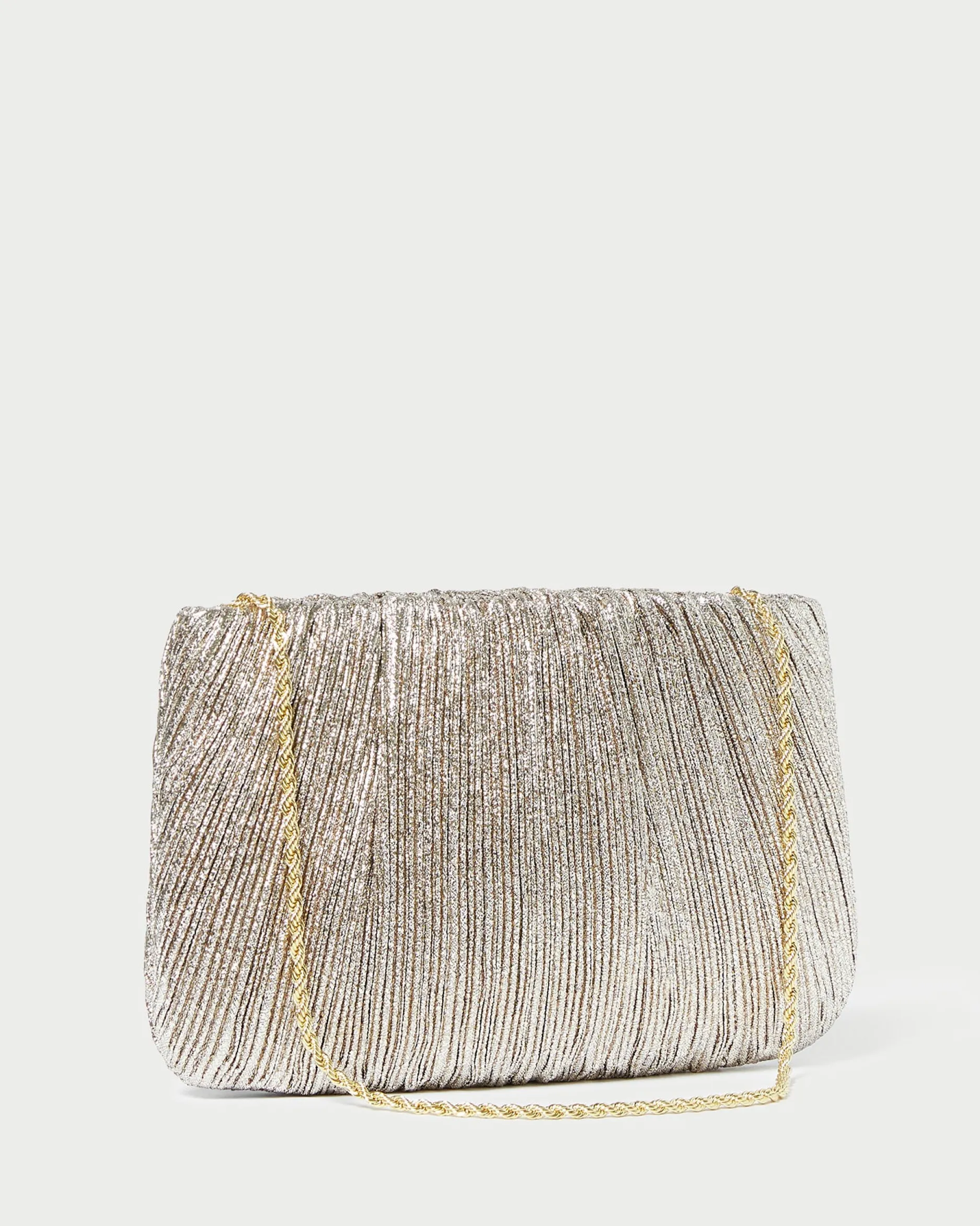 Loeffler Randall Brit Lamé Pleated Clutch| Clutches