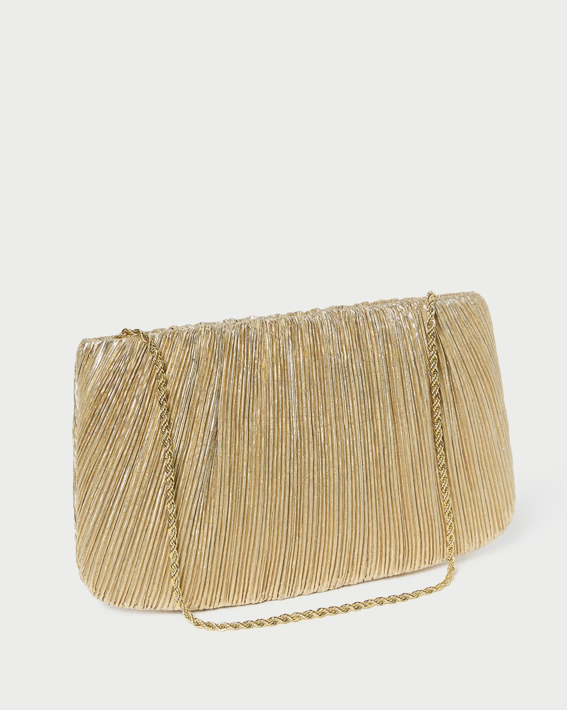 Loeffler Randall Brit Lamé Pleated Clutch| Clutches