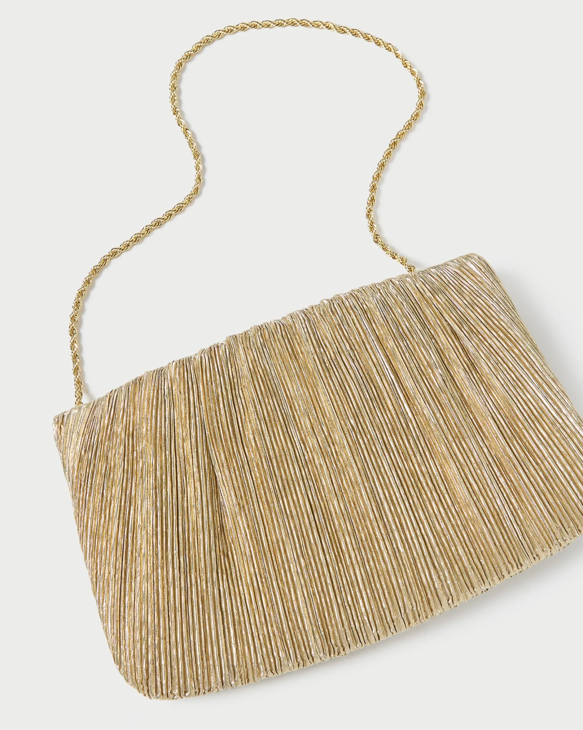 Loeffler Randall Brit Lamé Pleated Clutch| Clutches