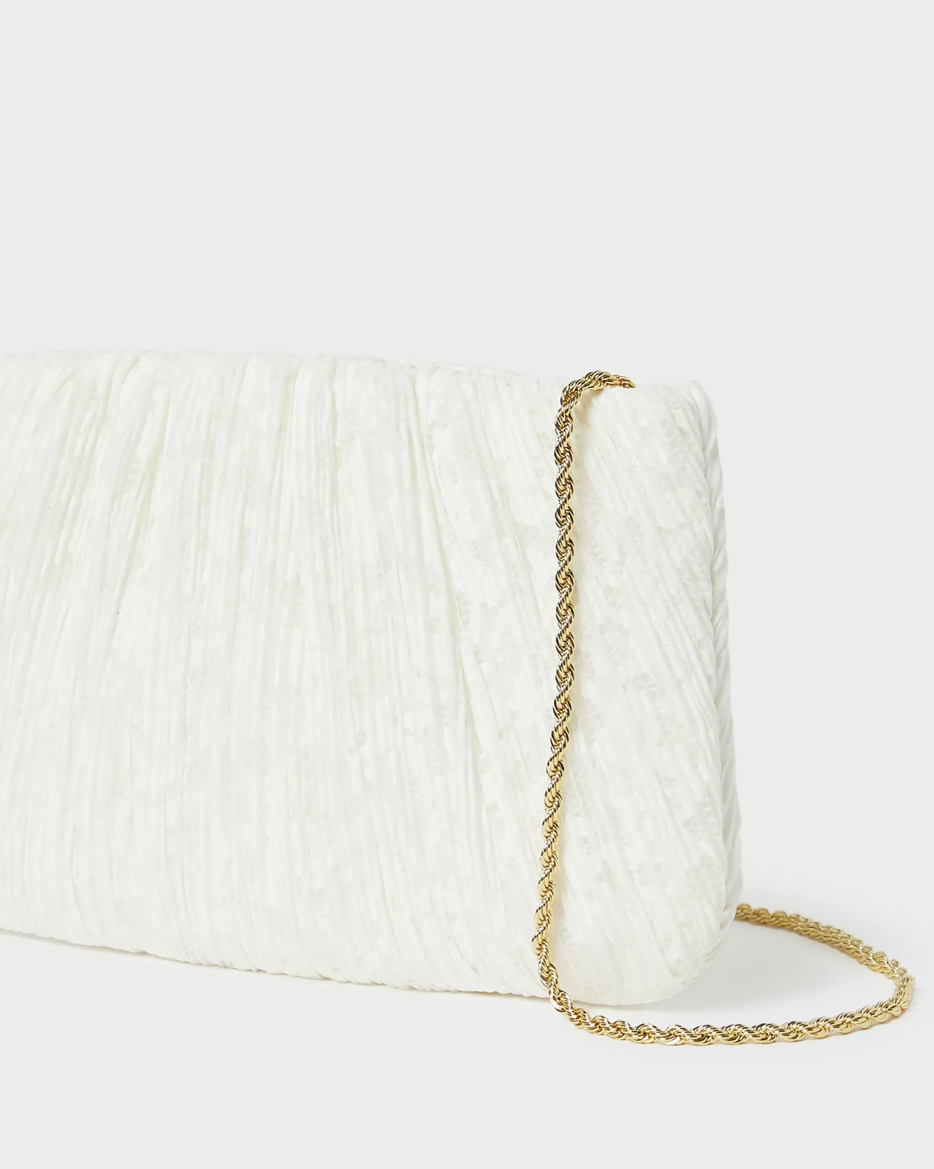 Loeffler Randall Brit Lamé Pleated Clutch| Clutches
