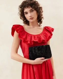 Loeffler Randall Brit Lamé Pleated Clutch| Clutches