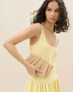 Loeffler Randall Brit Flat Pleated Clutch| SOMETHING BLUE|FOR THE BRIDE