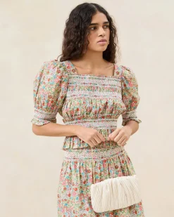 Loeffler Randall Brit White Lace Flat Clutch| FOR THE BRIDE|Clutches