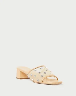 Loeffler Randall Brooke Caramel/Crystal Mesh Mule| FOR THE GUESTS|FOR THE BRIDE