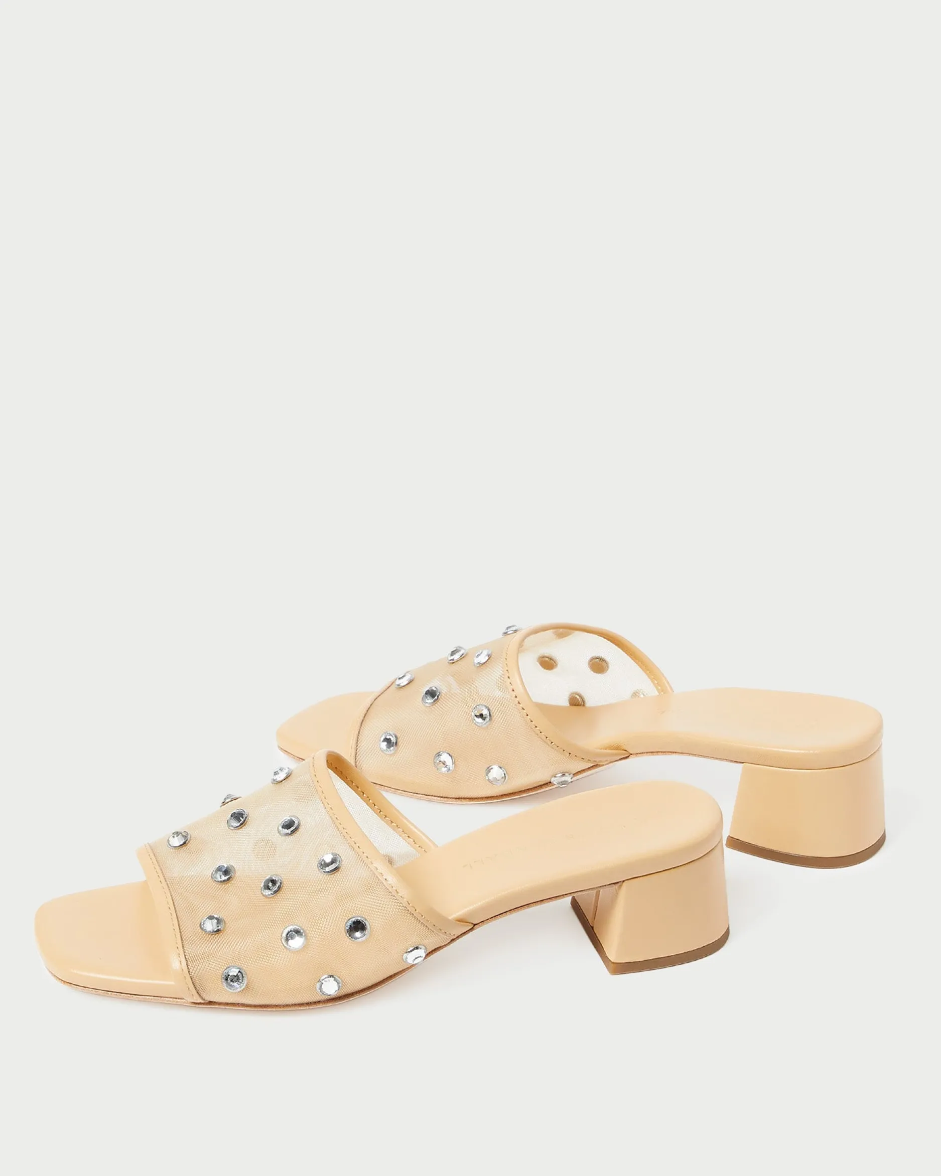 Loeffler Randall Brooke Caramel/Crystal Mesh Mule| FOR THE GUESTS|FOR THE BRIDE