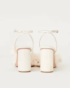 Loeffler Randall Camellia Pleated Bow Heel| FOR THE BRIDE|Heeled Sandals