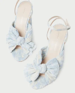 Loeffler Randall Camellia Pleated Bow Heel| Heeled Sandals