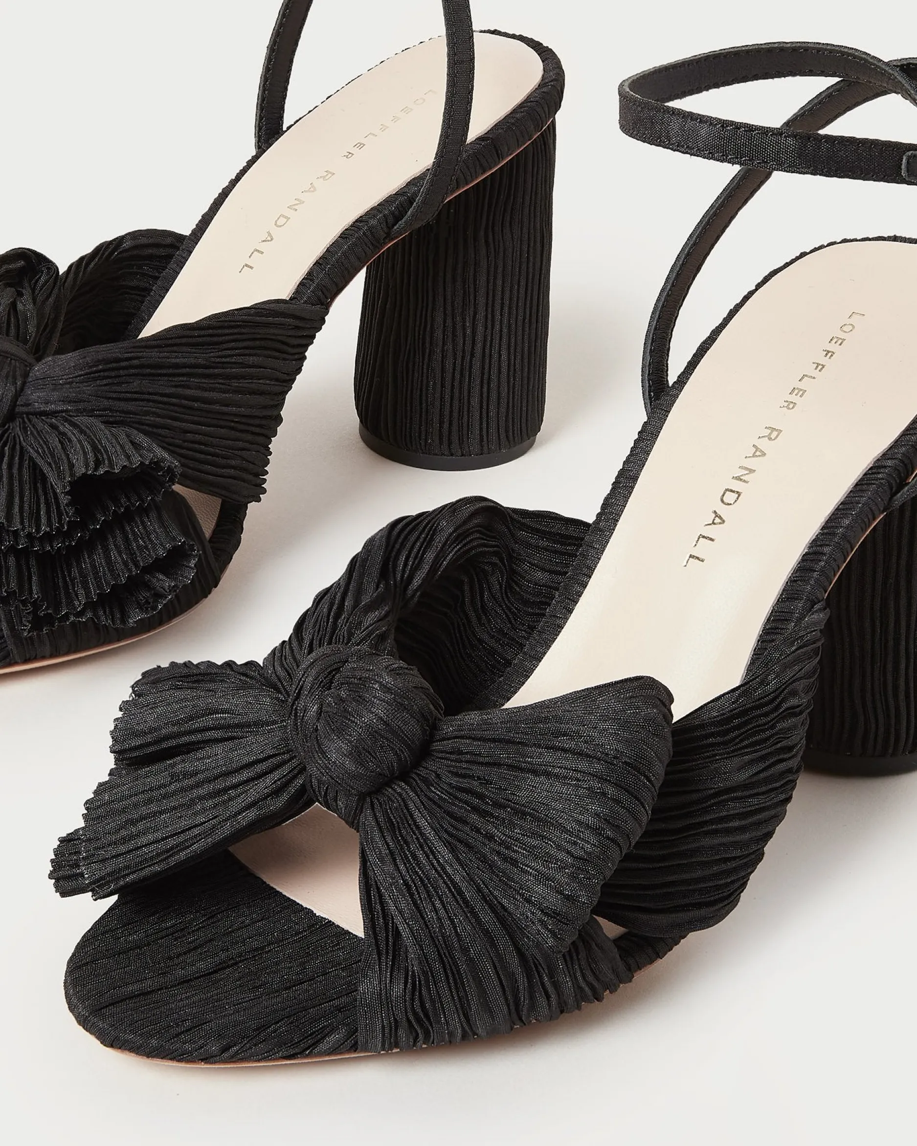 Loeffler Randall Camellia Pleated Bow Heel| Heeled Sandals