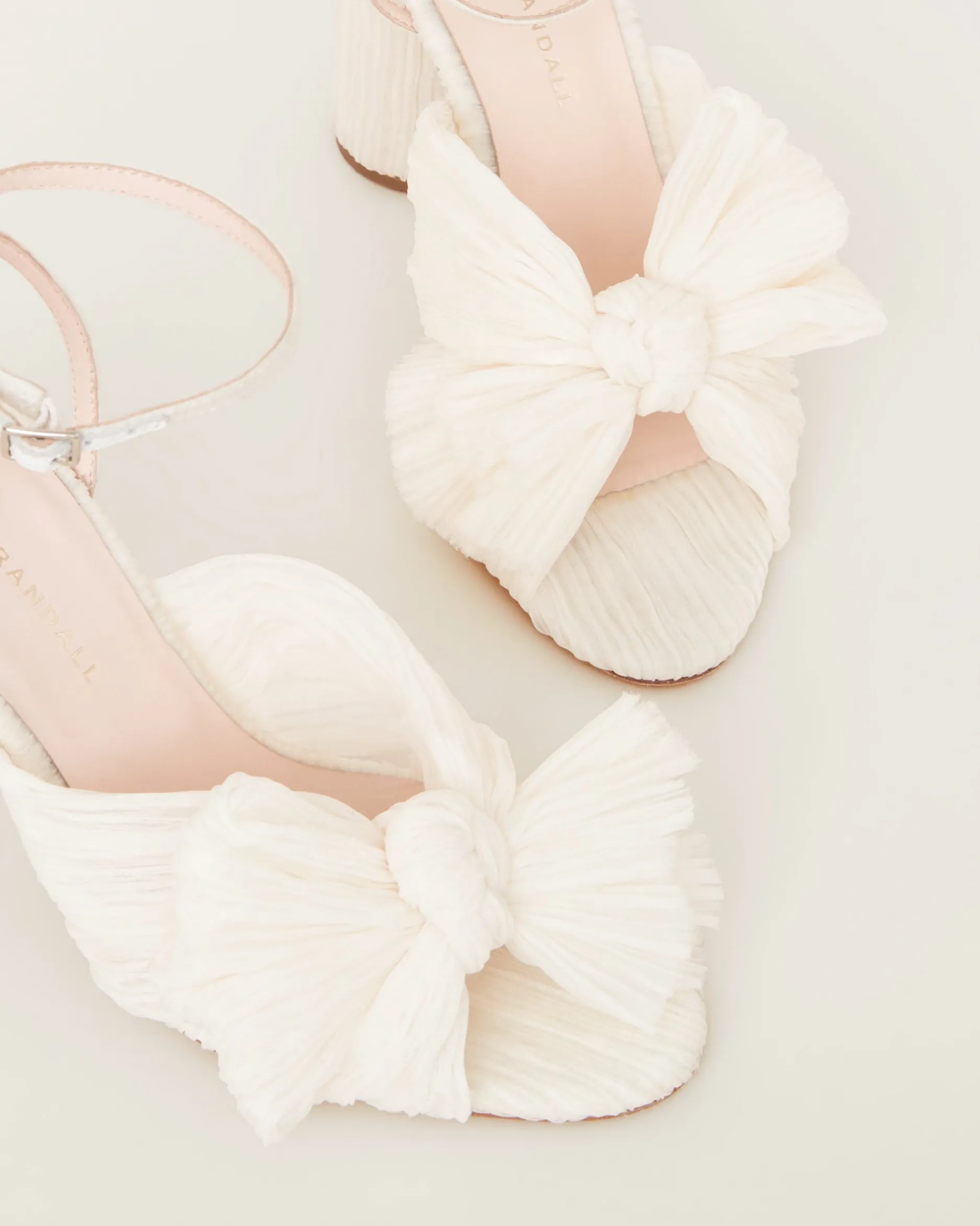 Loeffler Randall Camellia Pleated Bow Heel| Heeled Sandals