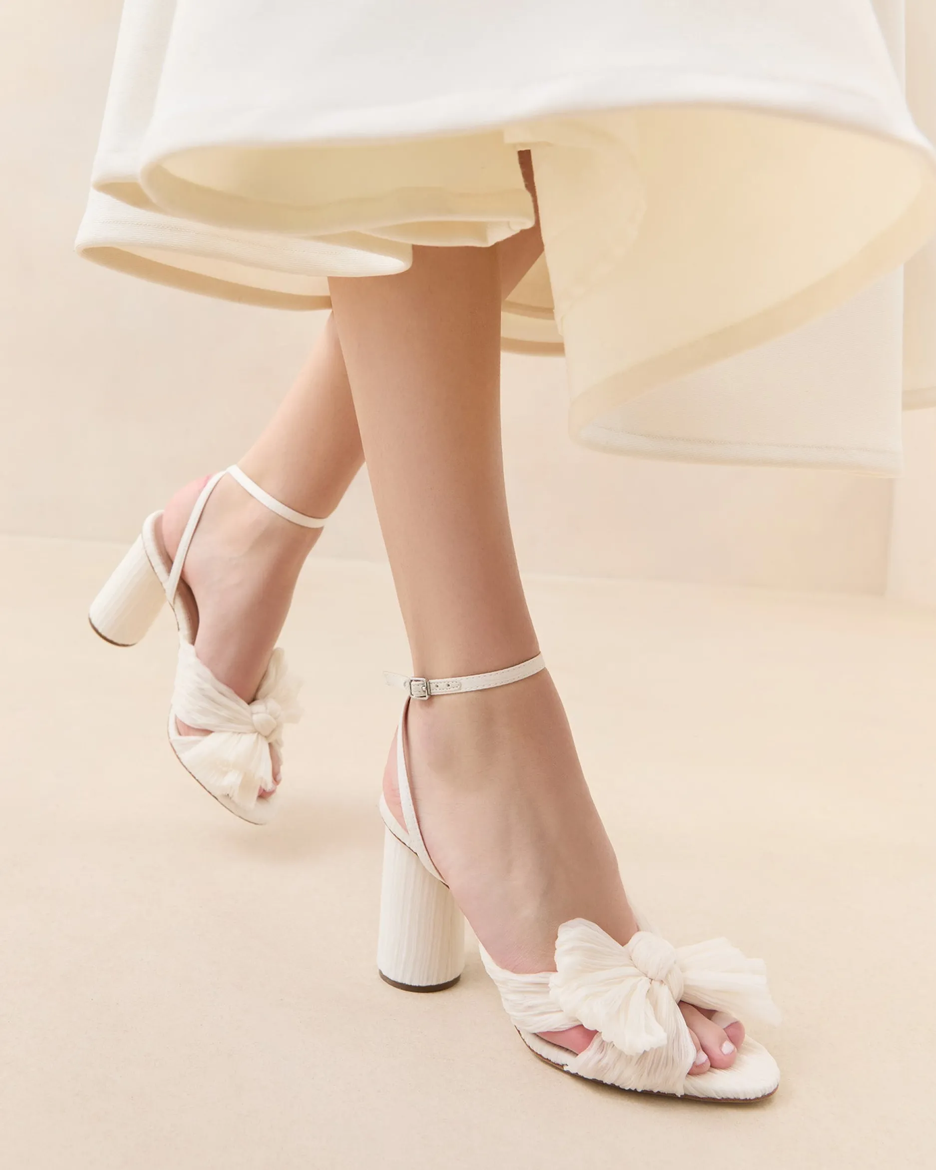 Loeffler Randall Camellia Pleated Bow Heel| Heeled Sandals