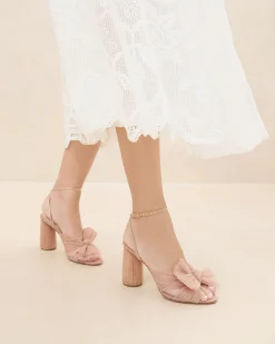 Loeffler Randall Camellia Pleated Bow Heel| Heeled Sandals