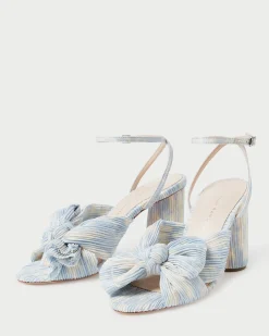 Loeffler Randall Camellia Pleated Bow Heel| FOR THE BRIDE|Heeled Sandals