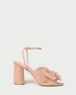 Loeffler Randall Camellia Pleated Bow Heel| FOR THE BRIDE|Heeled Sandals