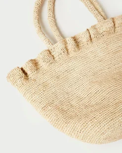 Loeffler Randall Cyrus Natural Ruffled Woven Tote| Event Essentials|Totes