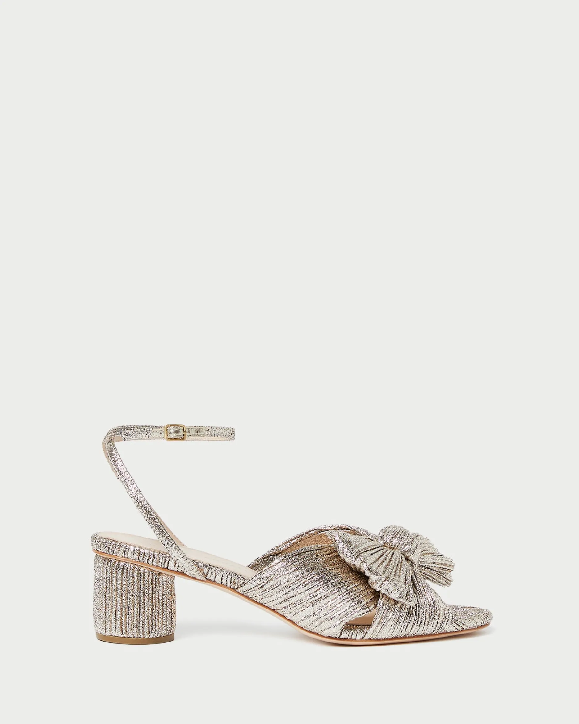 Loeffler Randall Dahlia Pleated Bow Heel| FOR THE BRIDE|Heeled Sandals