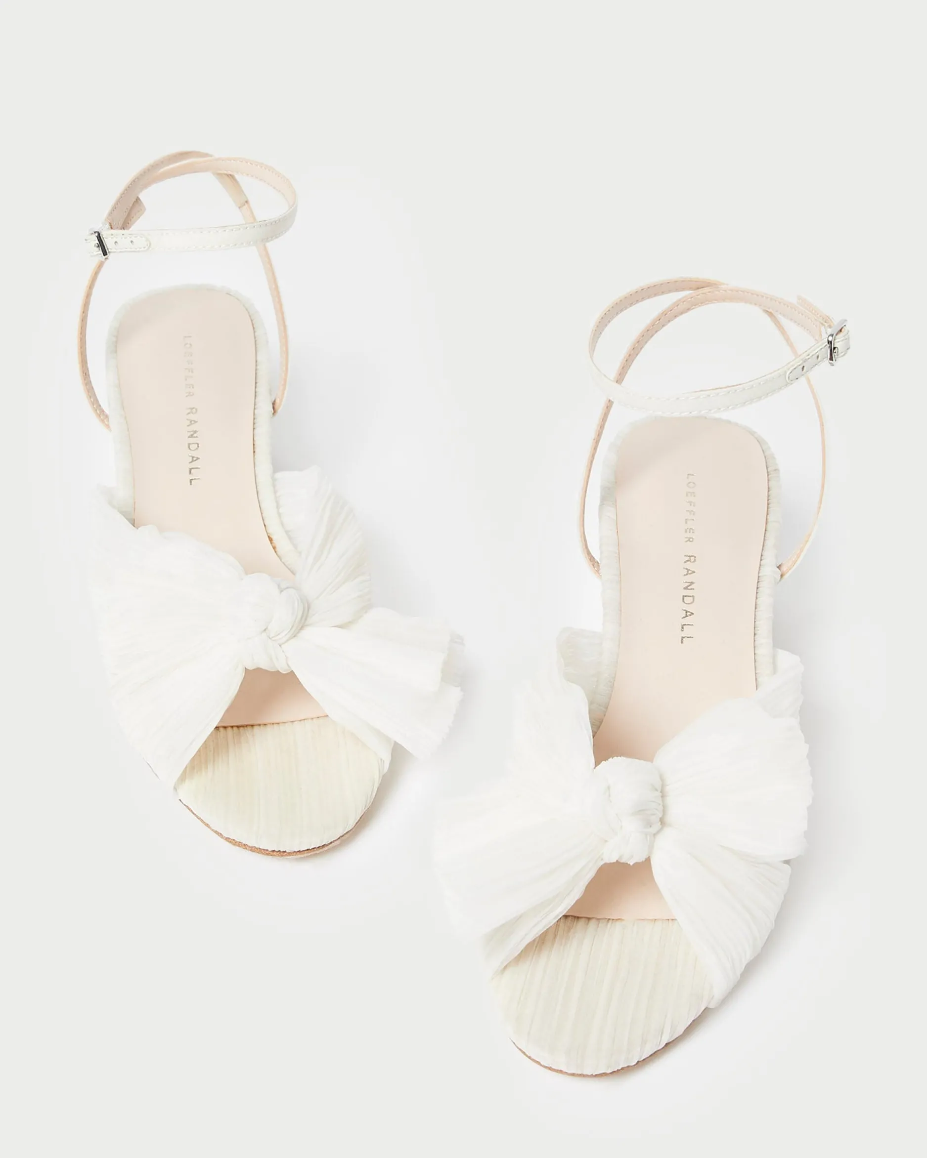Loeffler Randall Dahlia Pleated Bow Heel| FOR THE BRIDE|Heeled Sandals