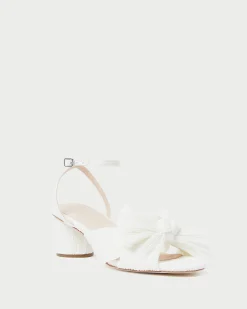 Loeffler Randall Dahlia Pearl Pleated Bow Heel| SOMETHING BLUE|FOR THE BRIDE