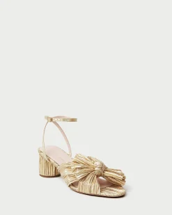 Loeffler Randall Dahlia Pleated Bow Heel| FOR THE BRIDE|Heeled Sandals