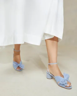Loeffler Randall Dahlia White Lace Bow Heel| SOMETHING BLUE|FOR THE BRIDE