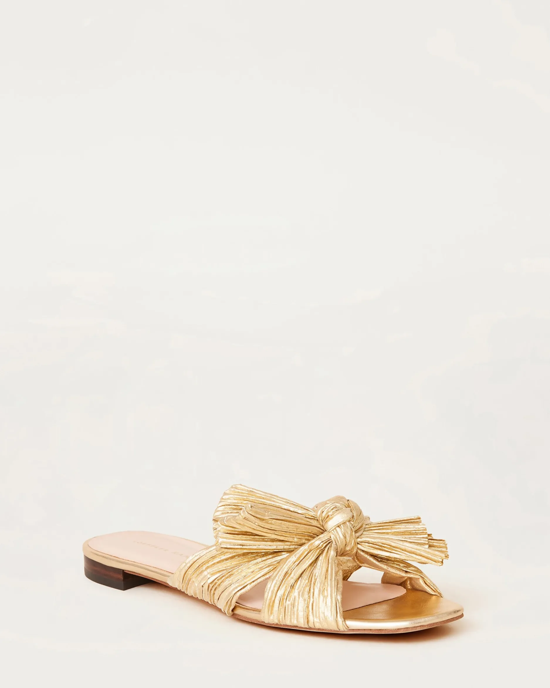 Loeffler Randall Daphne Pleated Bow Slide| Flat Sandals