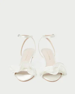 Loeffler Randall Elena Pearl Pleated Ruffle Sandal| FOR THE BRIDE|Heeled Sandals