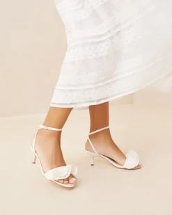 Loeffler Randall Elena Pearl Pleated Ruffle Sandal| FOR THE BRIDE|Heeled Sandals