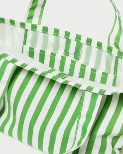 Loeffler Randall Ellis Green Stripe Packable Tote| Jessie Loves|Totes