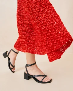 Loeffler Randall Eloise Leather Heeled Sandal| Casual Staples|Heeled Sandals