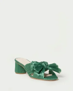 Loeffler Randall Emilia Pleated Bow Heel| Heeled Sandals