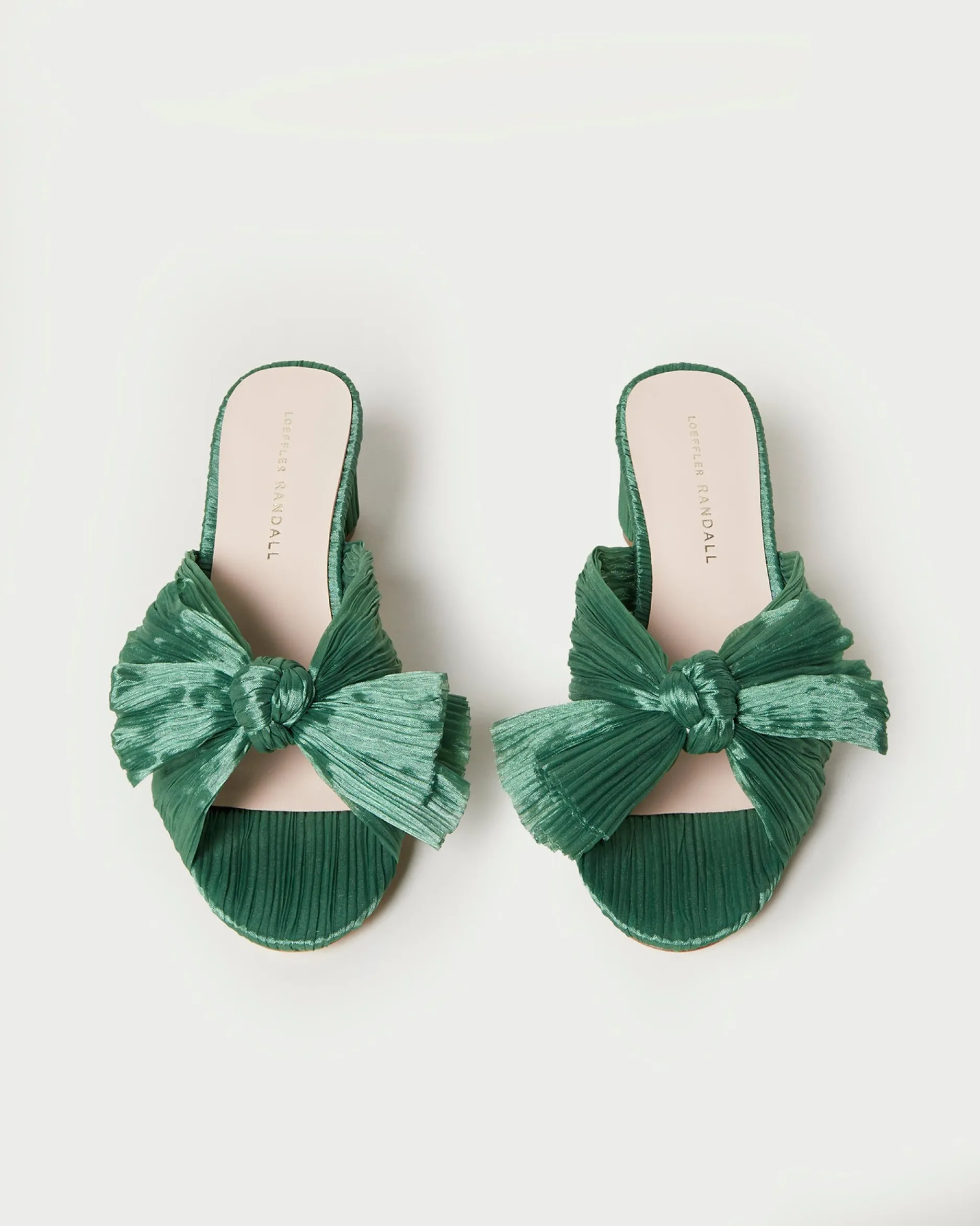 Loeffler Randall Emilia Pleated Bow Heel| Heeled Sandals