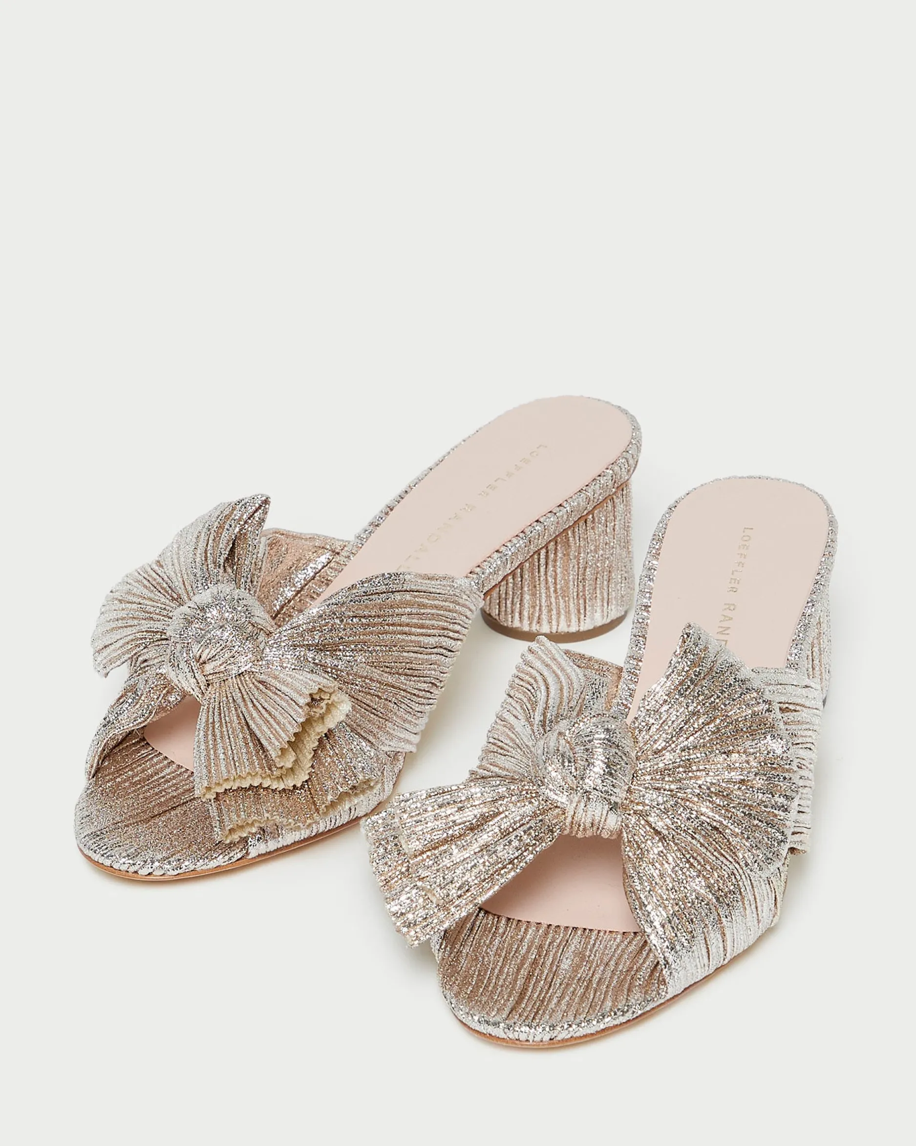 Loeffler Randall Emilia Pleated Bow Heel| Heeled Sandals