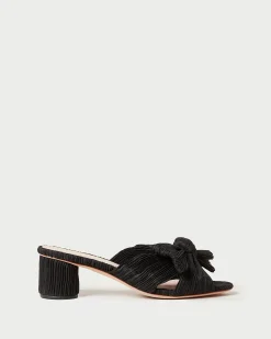 Loeffler Randall Emilia Pleated Bow Heel| FOR THE BRIDE|Heeled Sandals