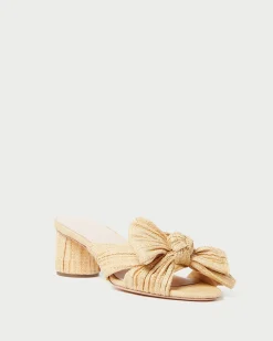Loeffler Randall Emilia Pleated Bow Heel| FOR THE BRIDE|Heeled Sandals