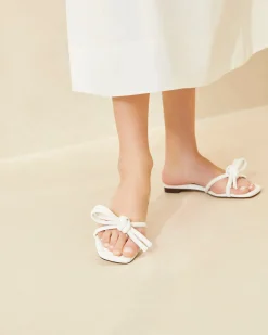 Loeffler Randall Hadley Brown Bow Sandal| Casual Staples|Vacation Shop