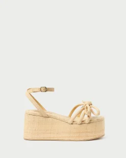 Loeffler Randall Hudson Natural Raffia Platform Sandal| Vacation Shop|Flat Sandals