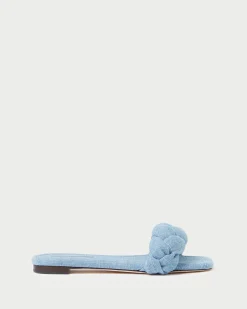 Loeffler Randall Joanna Denim Braided Sandal| FOR THE BRIDE|Flat Sandals
