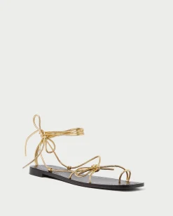 Loeffler Randall Jude Leather Flat Sandal| Casual Staples|Vacation Shop