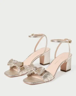 Loeffler Randall Kimora Pleated Bow Heel| Event Essentials|Heeled Sandals
