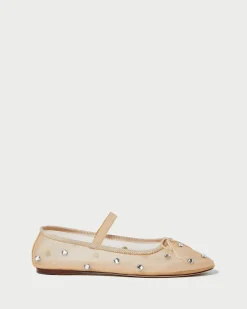 Loeffler Randall Leonie Caramel/Crystal Ballet Flat| FOR THE BRIDE|Casual Staples