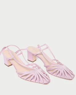 Loeffler Randall Livvy Pink Moiré Heeled Sandal| FOR THE GUESTS|Heeled Sandals