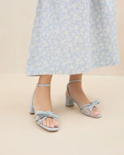 Loeffler Randall Mikel Bow Mid-Heel Sandal| SOMETHING BLUE|FOR THE GUESTS