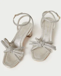 Loeffler Randall Mikel Bow Mid-Heel Sandal| SOMETHING BLUE|FOR THE BRIDE